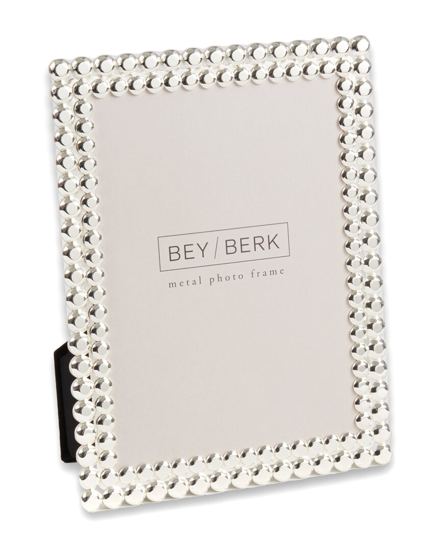 Bey-berk Chelsea Silver-plated 4x6 Picture Frame