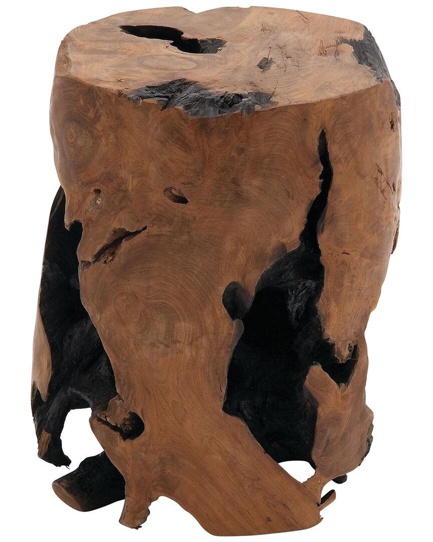 Peyton Lane Handmade Stump Accent Table In Brown