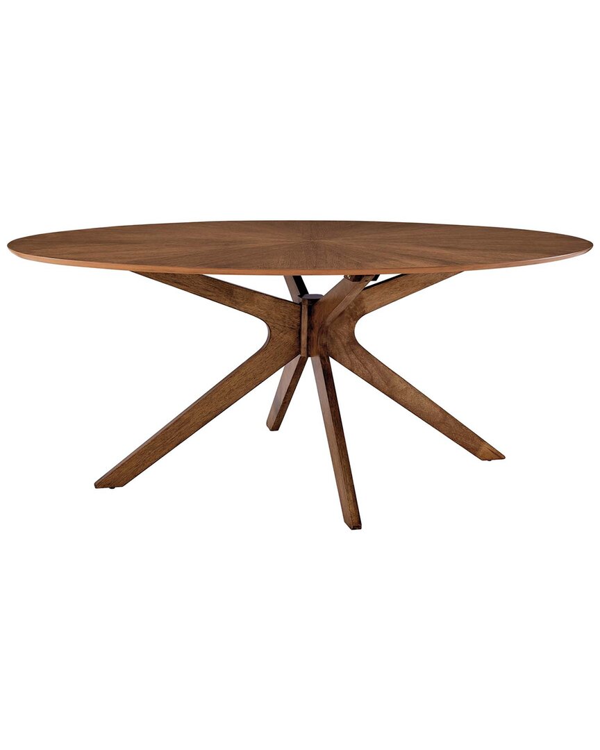 Modway Crossroads 71in Oval Wood Dining Table In Brown