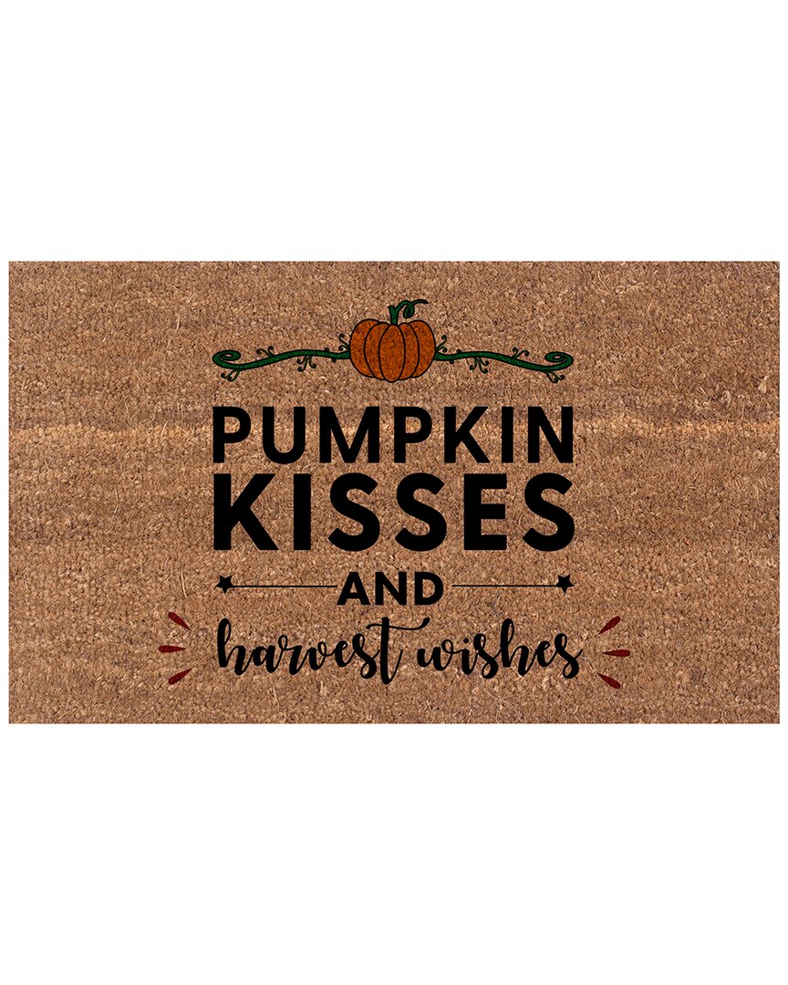 Coco Mats N More Pumpkin Kisses & Harvest Wishes Rug In Multicolor