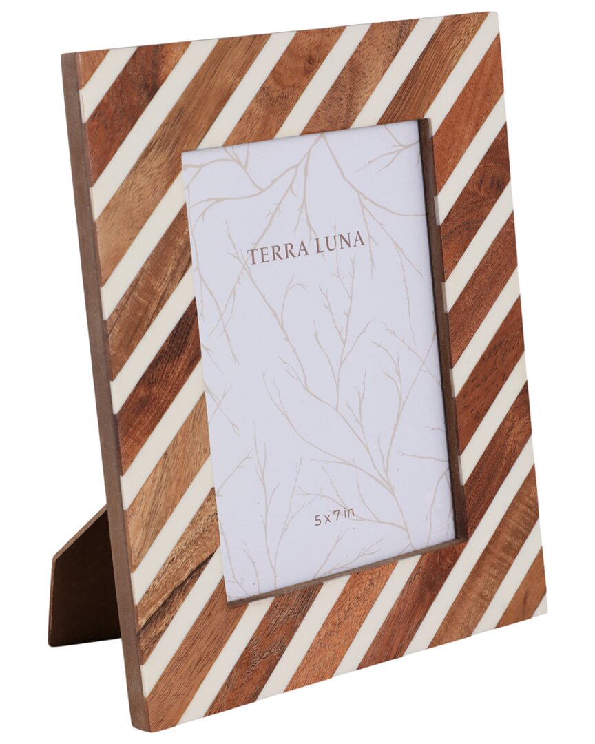 Sagebrook Home 5x7 Diagonal Lines Photo Frame