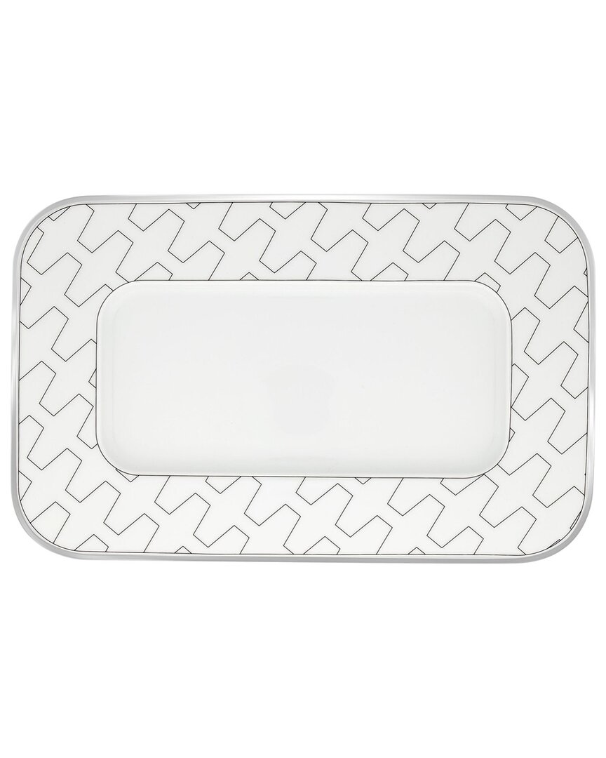 Vista Alegre Trasso Small Rectangular Plate In White