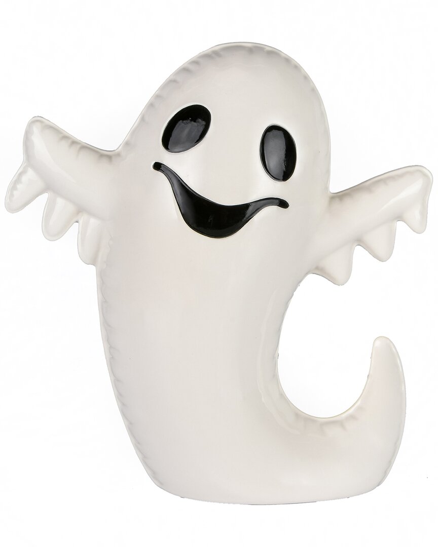 National Tree Company 9in Halloween Happy Ghost Tabletop Decor In White