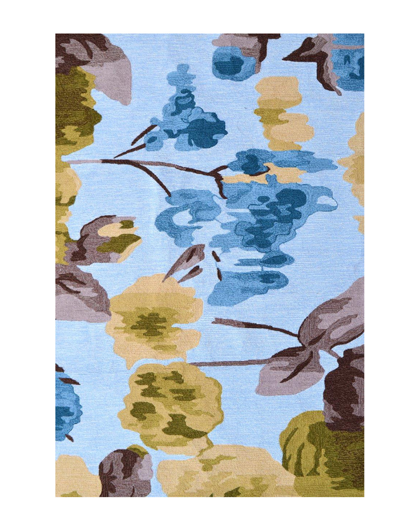 R16 Hibiscus Hand-made Contemporary Indoor/outdoor Rug