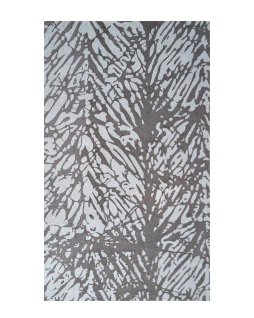 R16 Batik Leaf Hand-made Contemporary Indoor/outdoor Rug