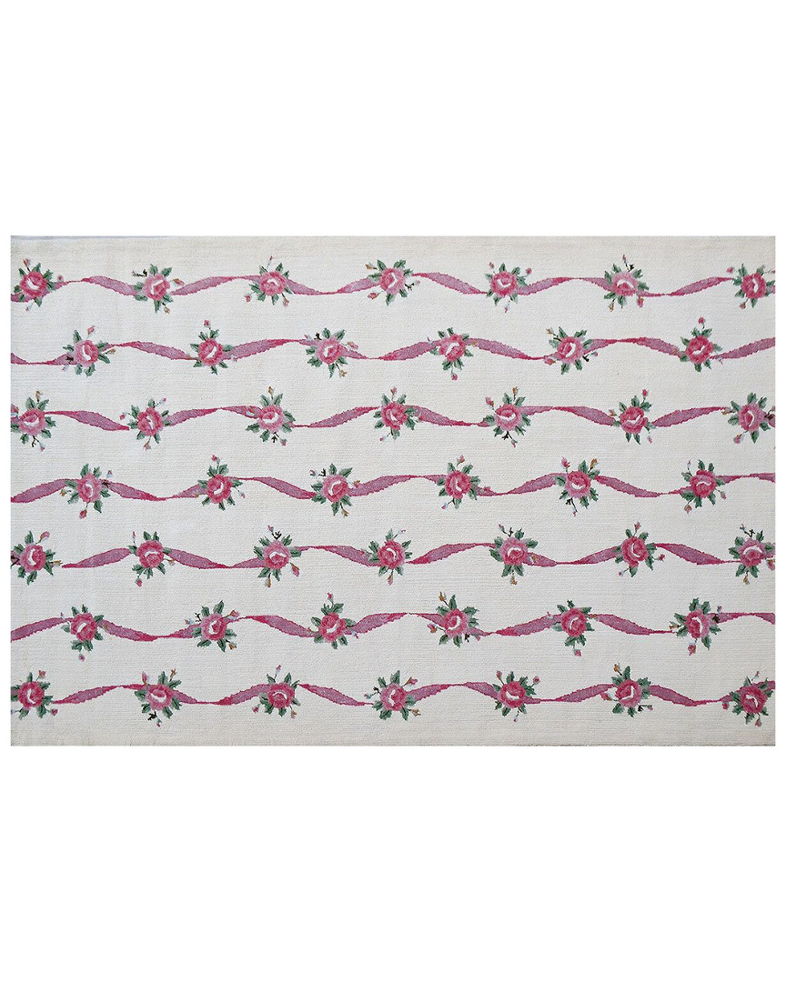 R16 Silky Ribbons Hand-made Cotton & Silk Contemporary Rug