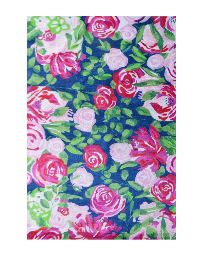 R16 Fearless Flower Hand-made Wool & Silk Contemporary Rug