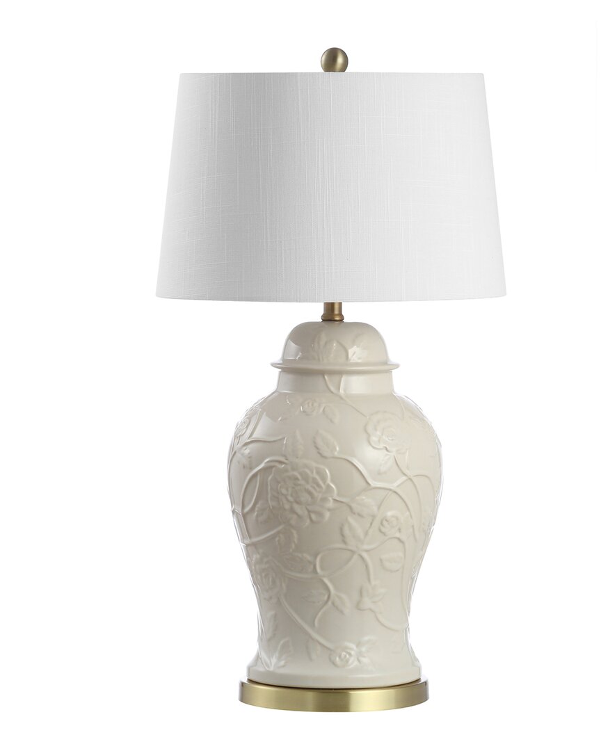 Shop Jonathan Y Designs Naiyou 29 5 Ceramic Classic Traditional Led Lamp In Cream