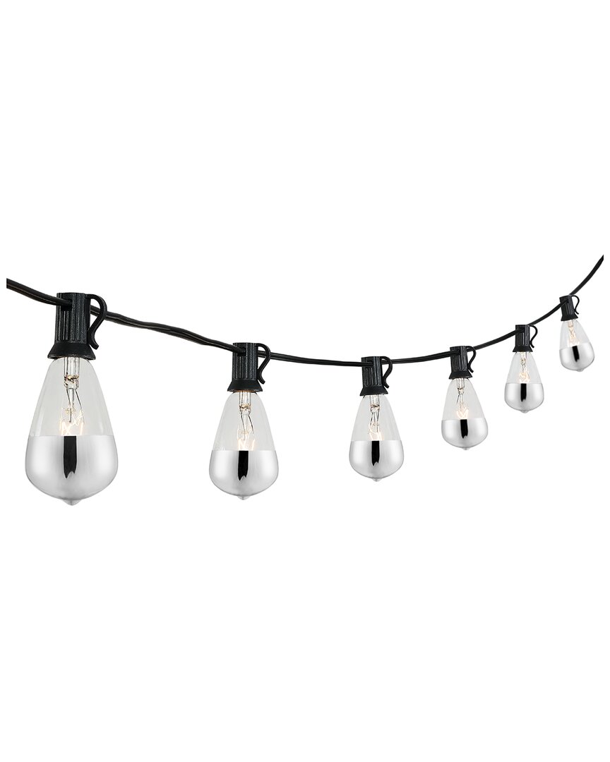 Jonathan Y 10-light Indoor/outdoor 10ft Rustic Industrial Incandescent String Lights In Black