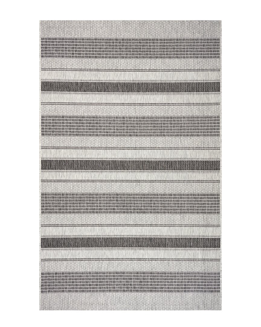 Lr Home Sylvestra Banded Heather Indoor/outdoor Area Rug In Gray