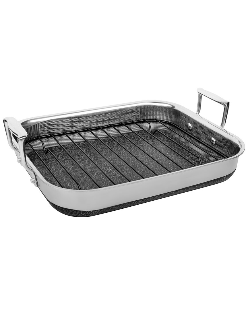 Livwell Diamondcladª 14x12 Hybrid Nonstick Stainless Steel Roasting Pan With Rack