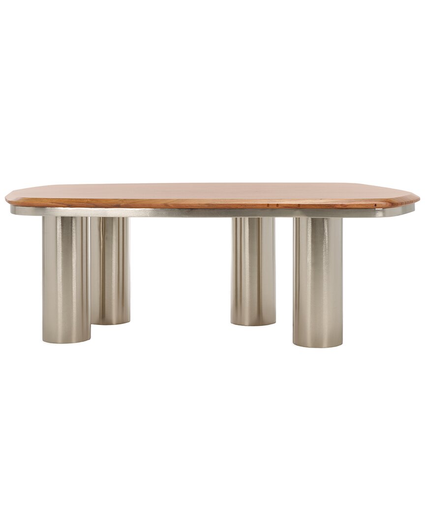 Safavieh Couture Osborn Metal Coffee Table In Brown