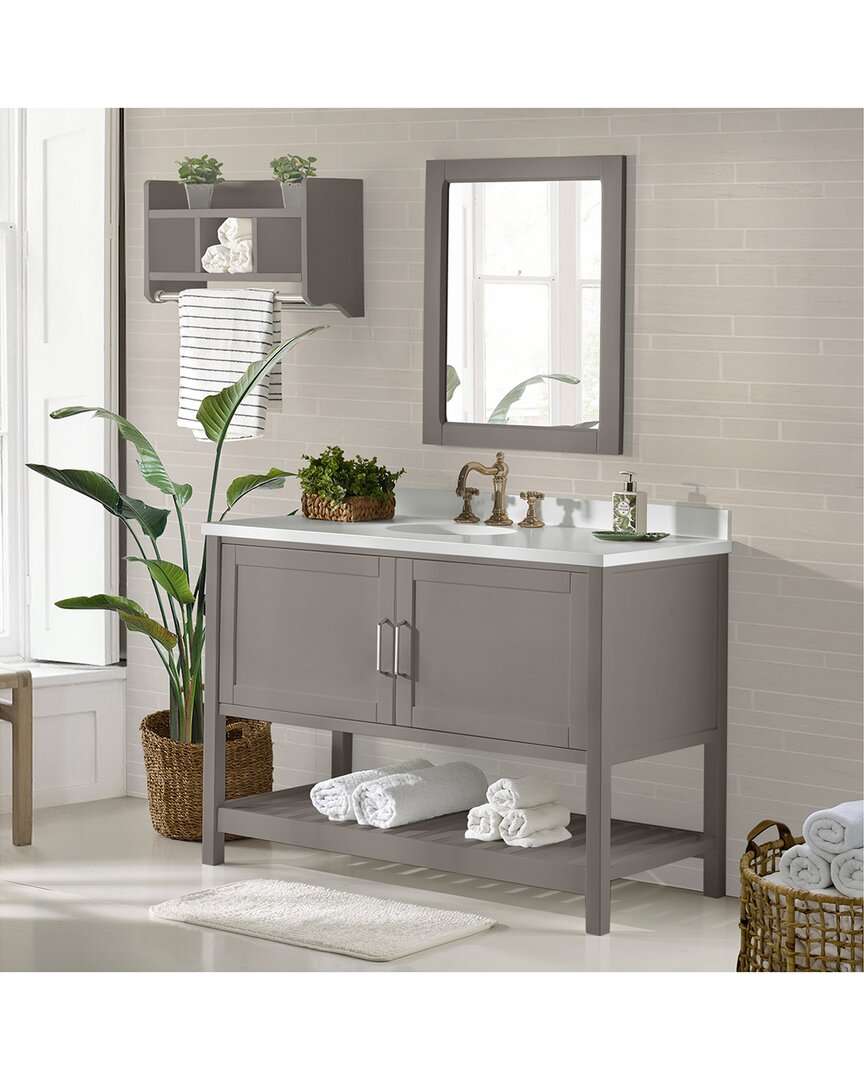 Alaterre Furniture Bennet 2pc Wooden Bathroom Vanity Set