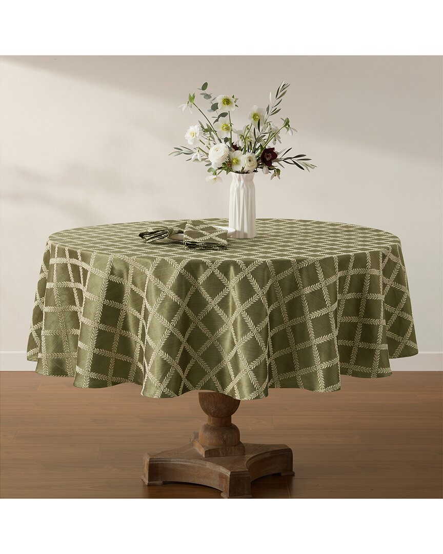 Lenox Laurel Leaf Tablecloth In Green