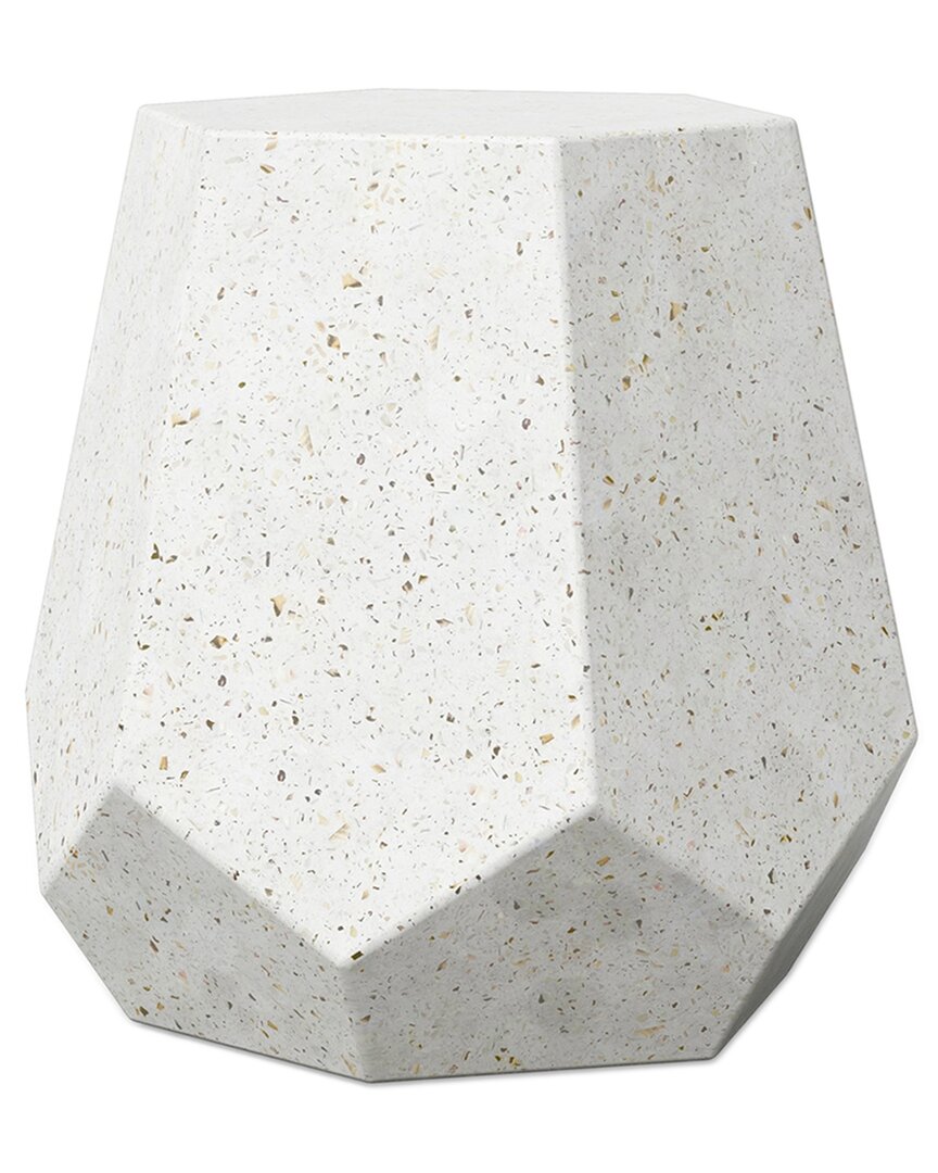 Urbia Mixx Faceted Stool Ivory Terrazzo