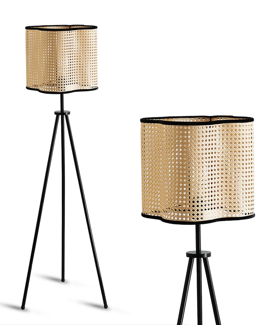 Shop Vidalite Mid Century Bohemian Tripod Floor Lamp