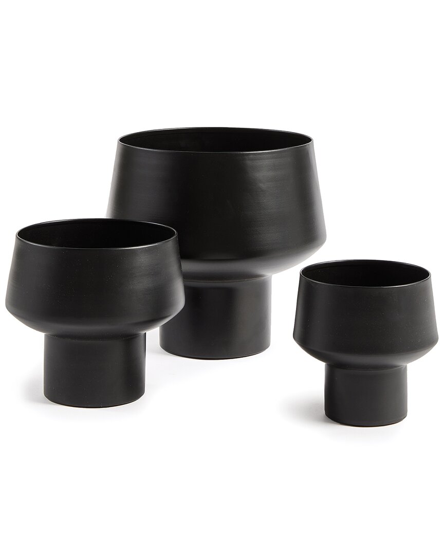 Napa Home & Garden Cyrus Cachepots, Set Of 3 In Black