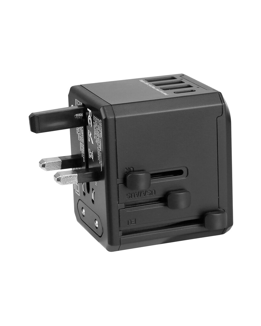 Fresh Fab Finds Universal Travel Power Adapter All-in-one Plug In Black
