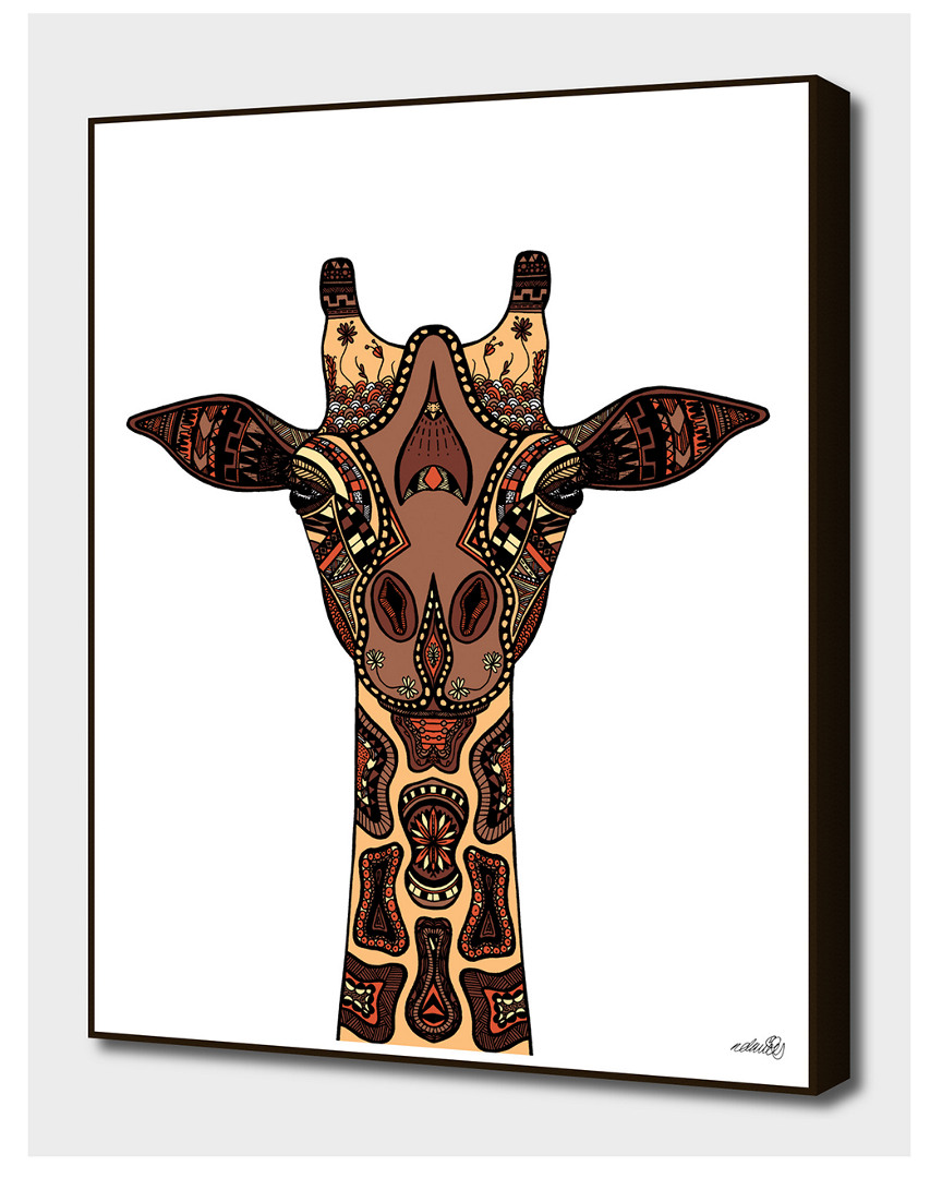 Curioos Coloured Giraffe Illustration/drawing