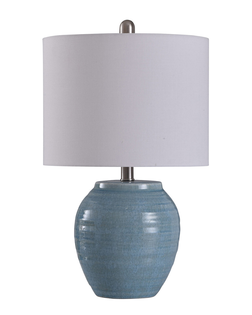 Shop Stylecraft 20.5in Blue Crackle Table Lamp