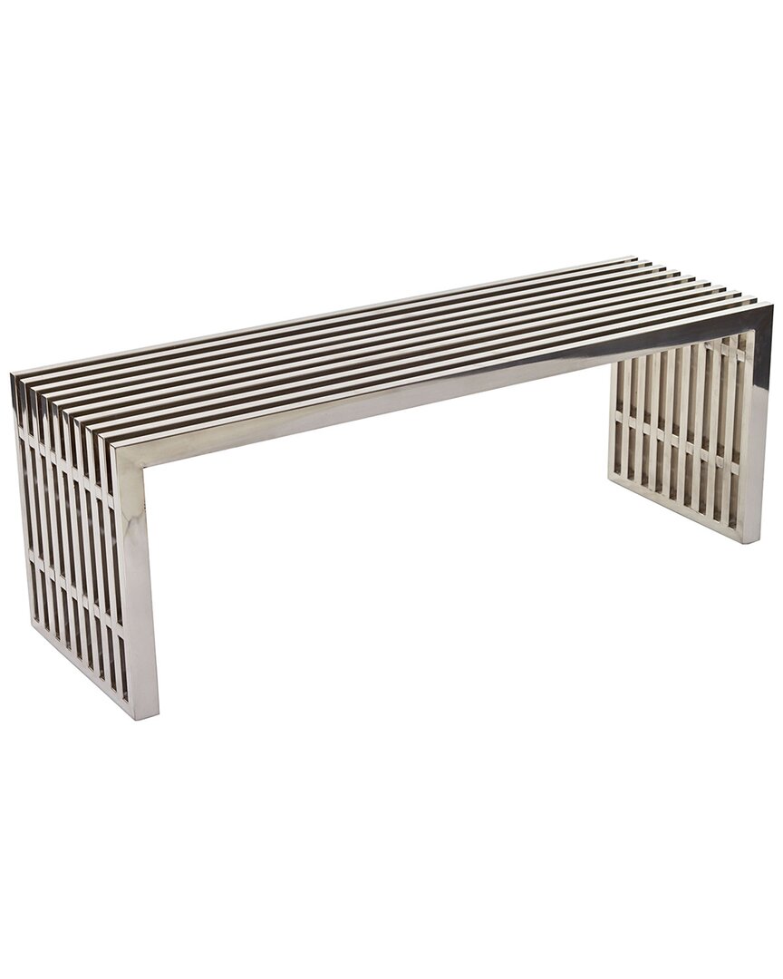 Modway Gridiron Medium Stainless Steel Bench
