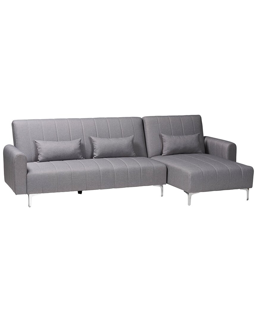 Baxton Studio Claire Contemporary Fabric Upholstered Convertible Sleeper Sofa