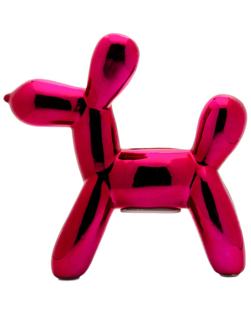 Interior Illusions Plus Plum Mini Balloon Dog Bank In Plum