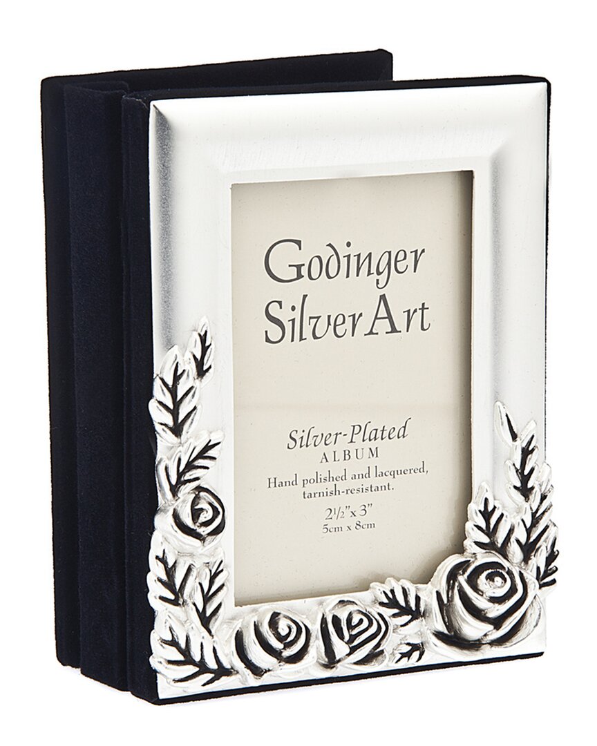 Godinger Mini Satin Finish Rose Album In Silver