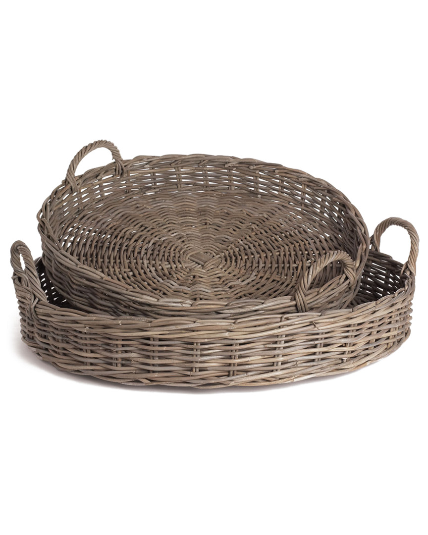 Napa Home & Garden Set Of 2 Normandy Xl Low Round Basket