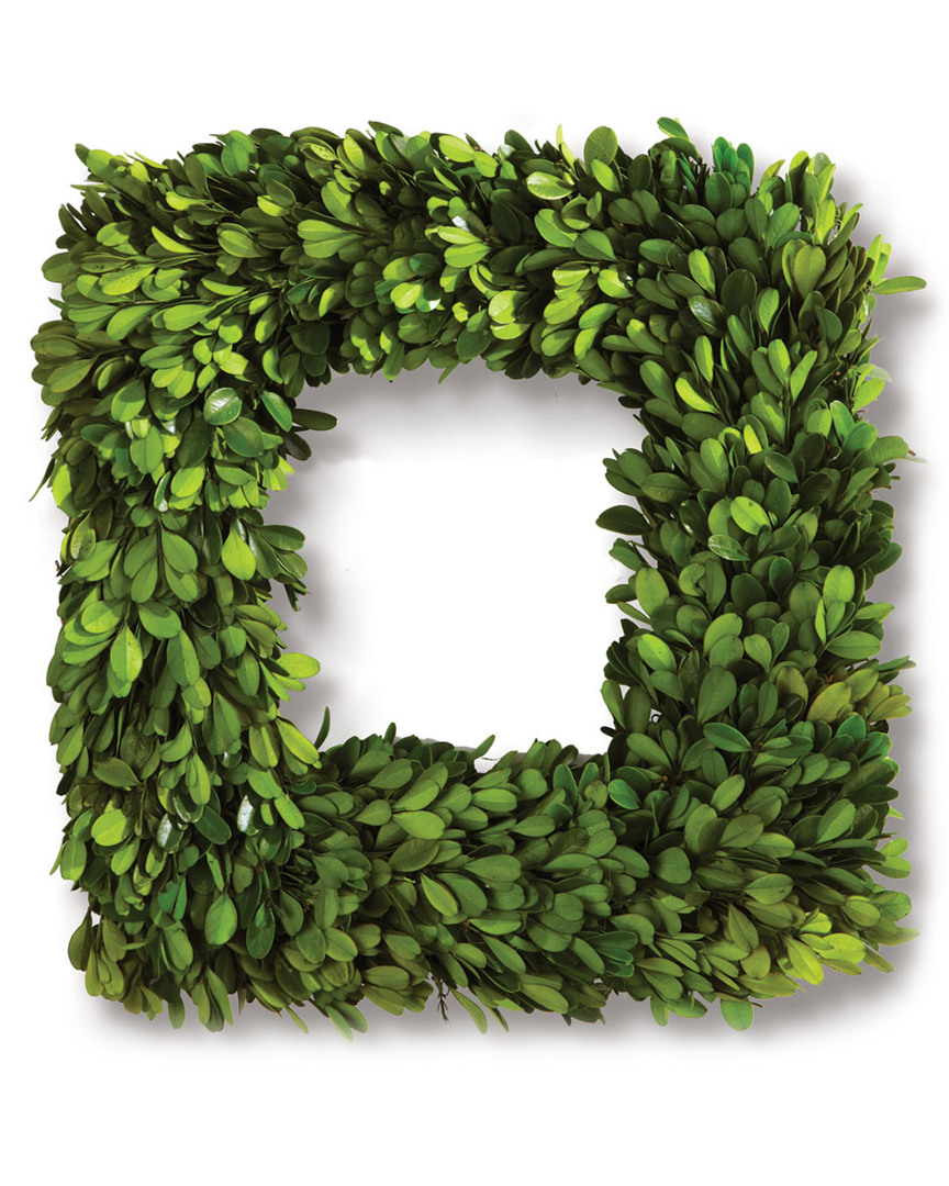 Napa Home & Garden 16in Boxwood Wreath Square 3in