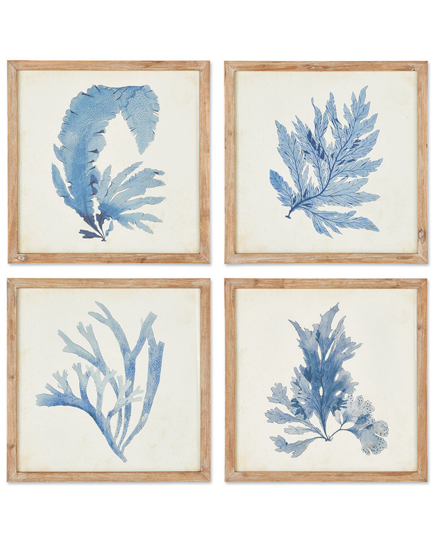 Napa Home & Garden Set Of 4 Coral Watercolor Prints