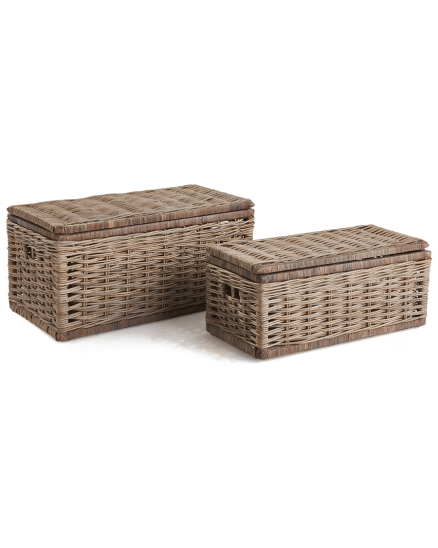 Napa Home & Garden Napa Home And Garden Set Of 2 Normandy Storage Trunk Gray