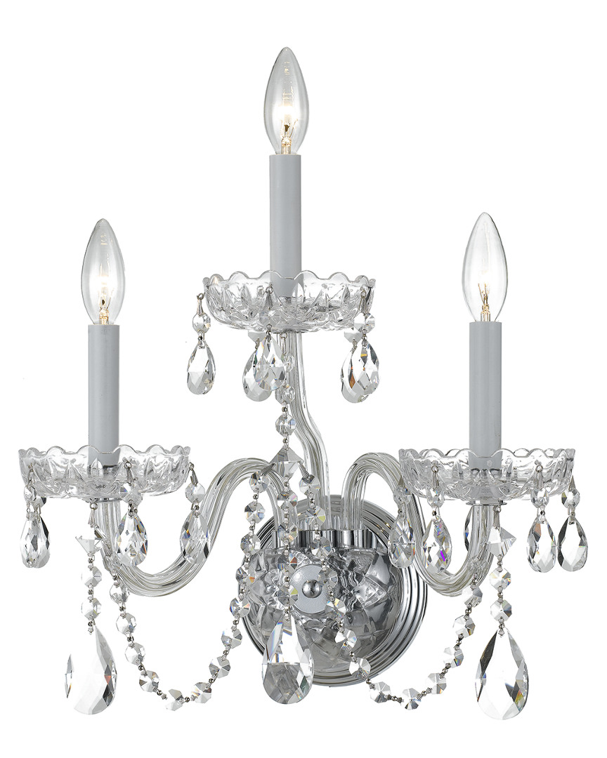 Crystorama 3-light Traditional Crystal Sconce