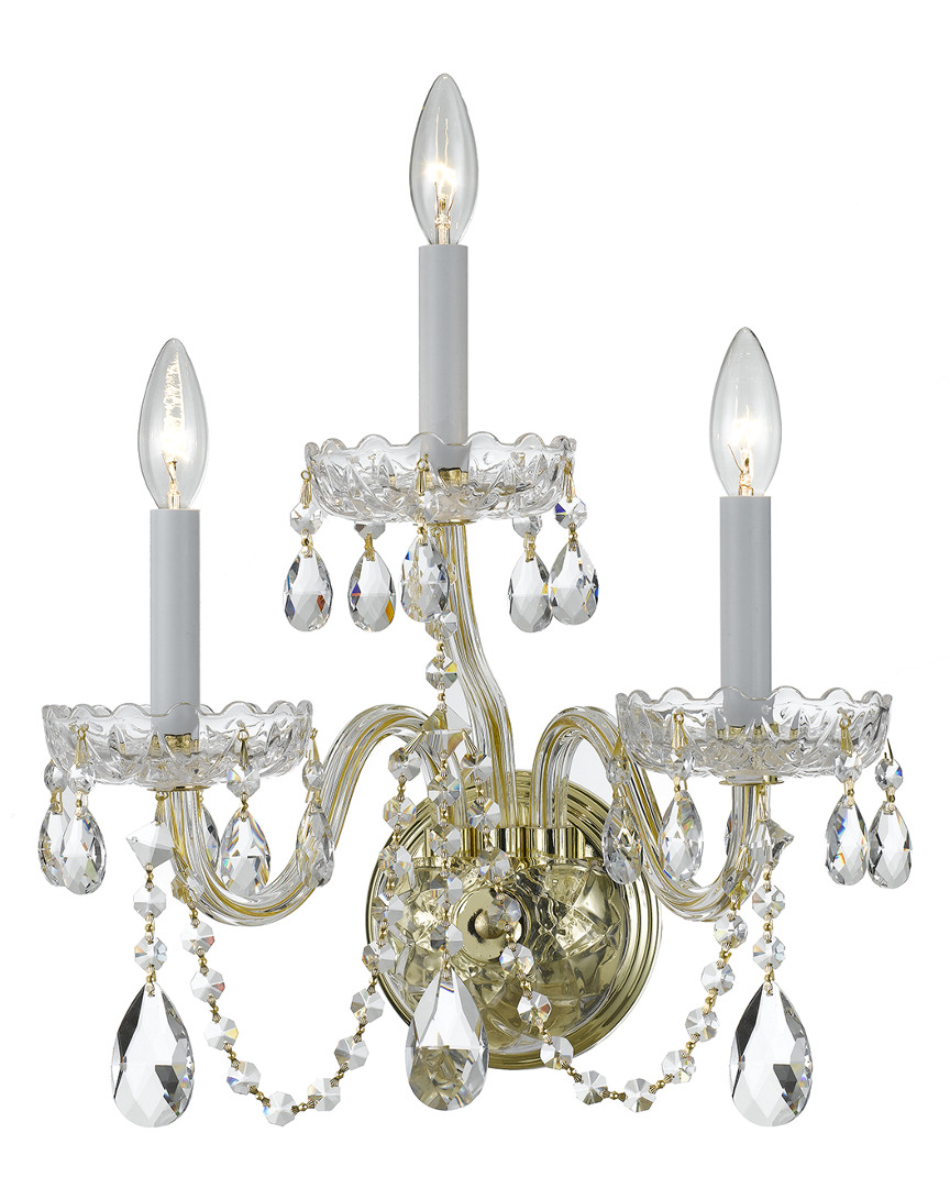 Crystorama 3-light Traditional Crystal Sconce