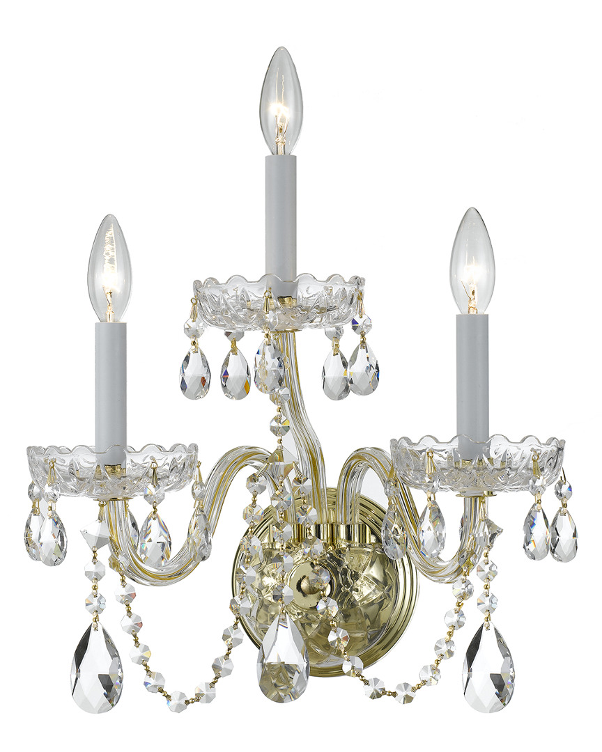 Crystorama 3-light Traditional Crystal Sconce