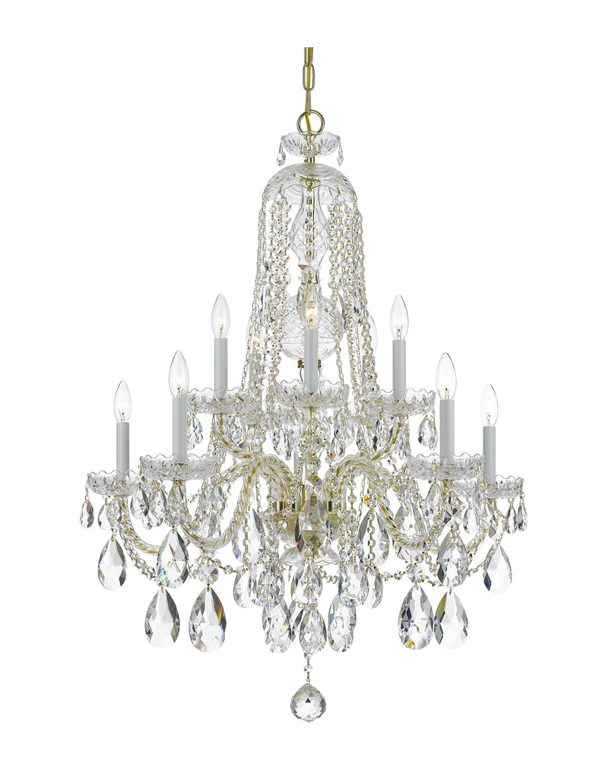 Crystorama 10-light Traditional Crystal Chandelier In Metallic