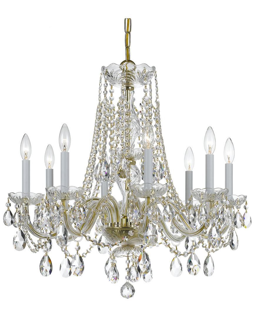 Crystorama 8-light Traditional Crystal Chandelier In Metallic