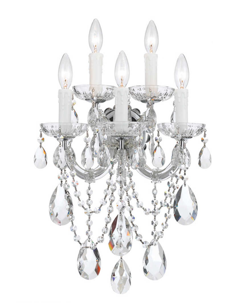 Crystorama 5-light Maria Theresa Sconce In Metallic