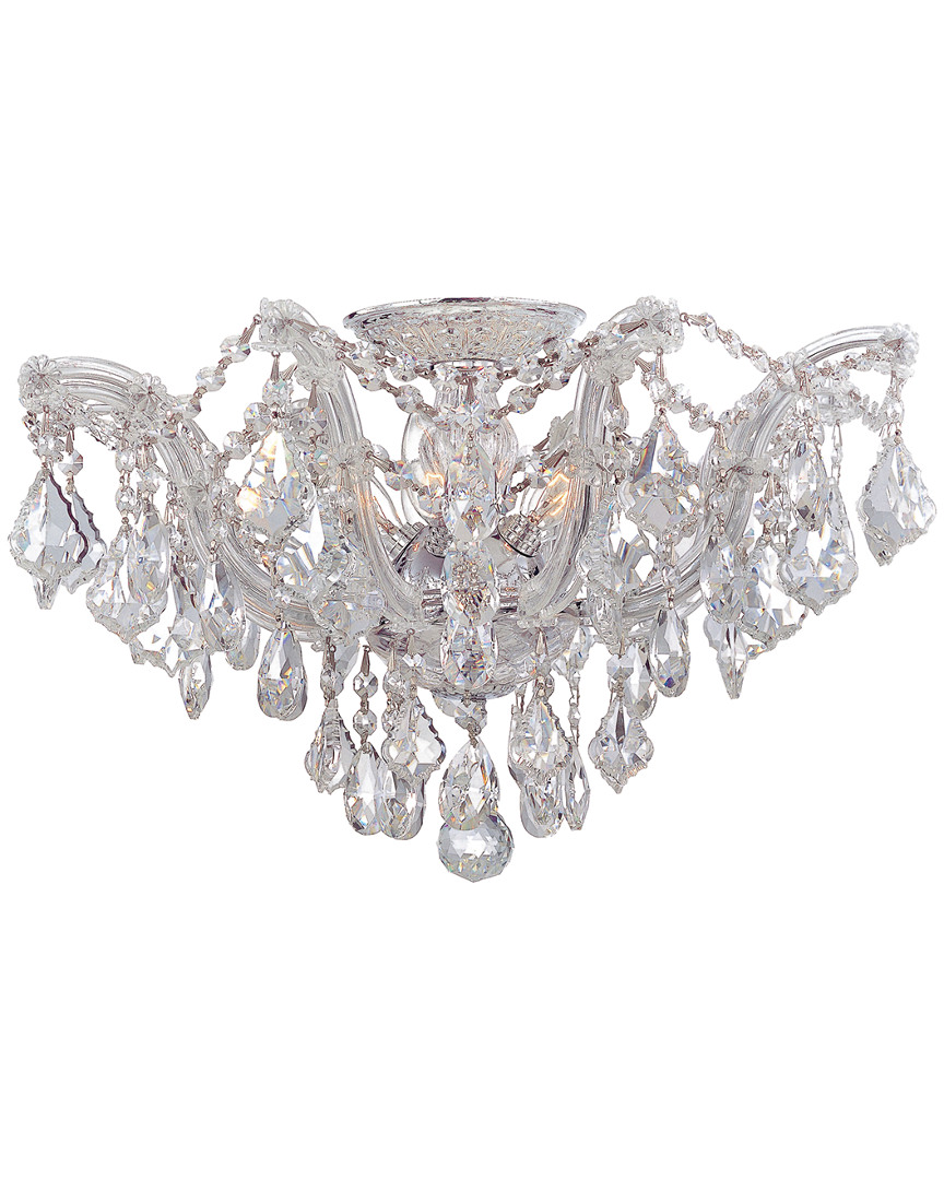 Crystorama 5-light Maria Theresa Flush Mount In Neutral