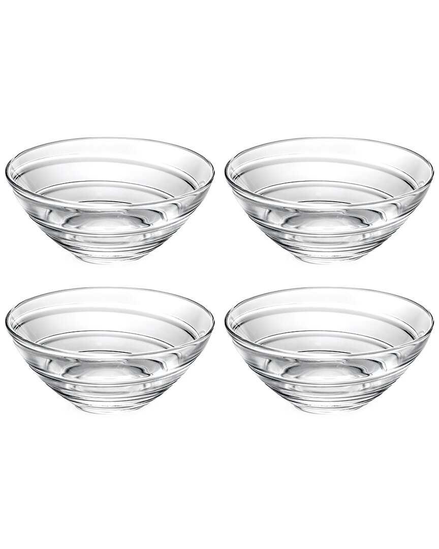 Barski Glass 16oz Bowls Set Of 4 In Clear