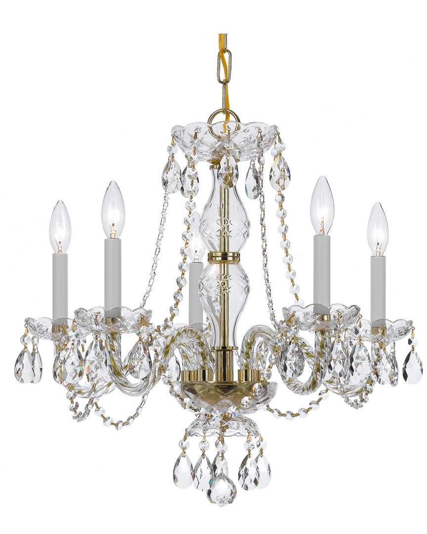 Crystorama 5-light Traditional Crystal Chandelier Hand Cut Crystal