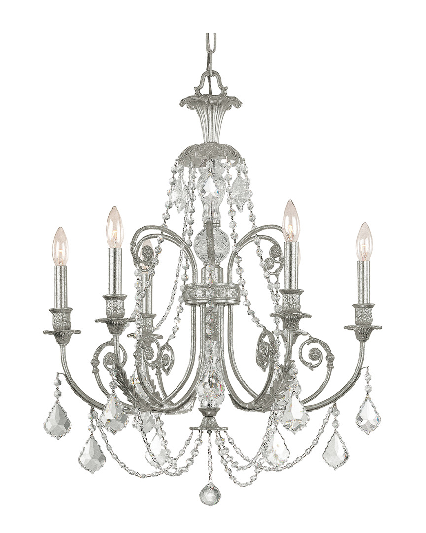 Crystorama 6-light Regis Chandelier Swarovski Strass Crysta In Metallic