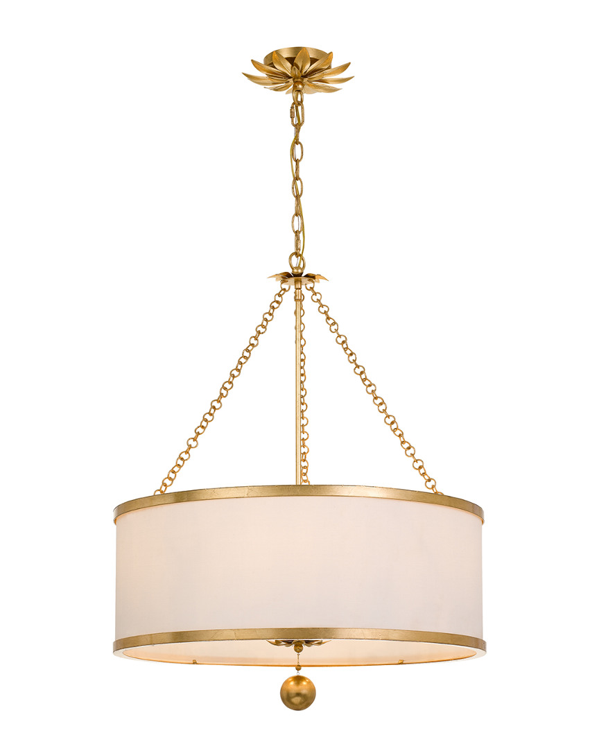 Crystorama Broche 6-light Antiqued Gold Chandelier