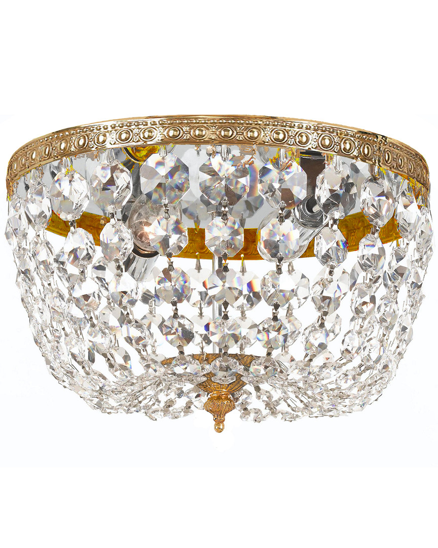 Crystorama 2-light Flush Mount Hand Cut Crystal