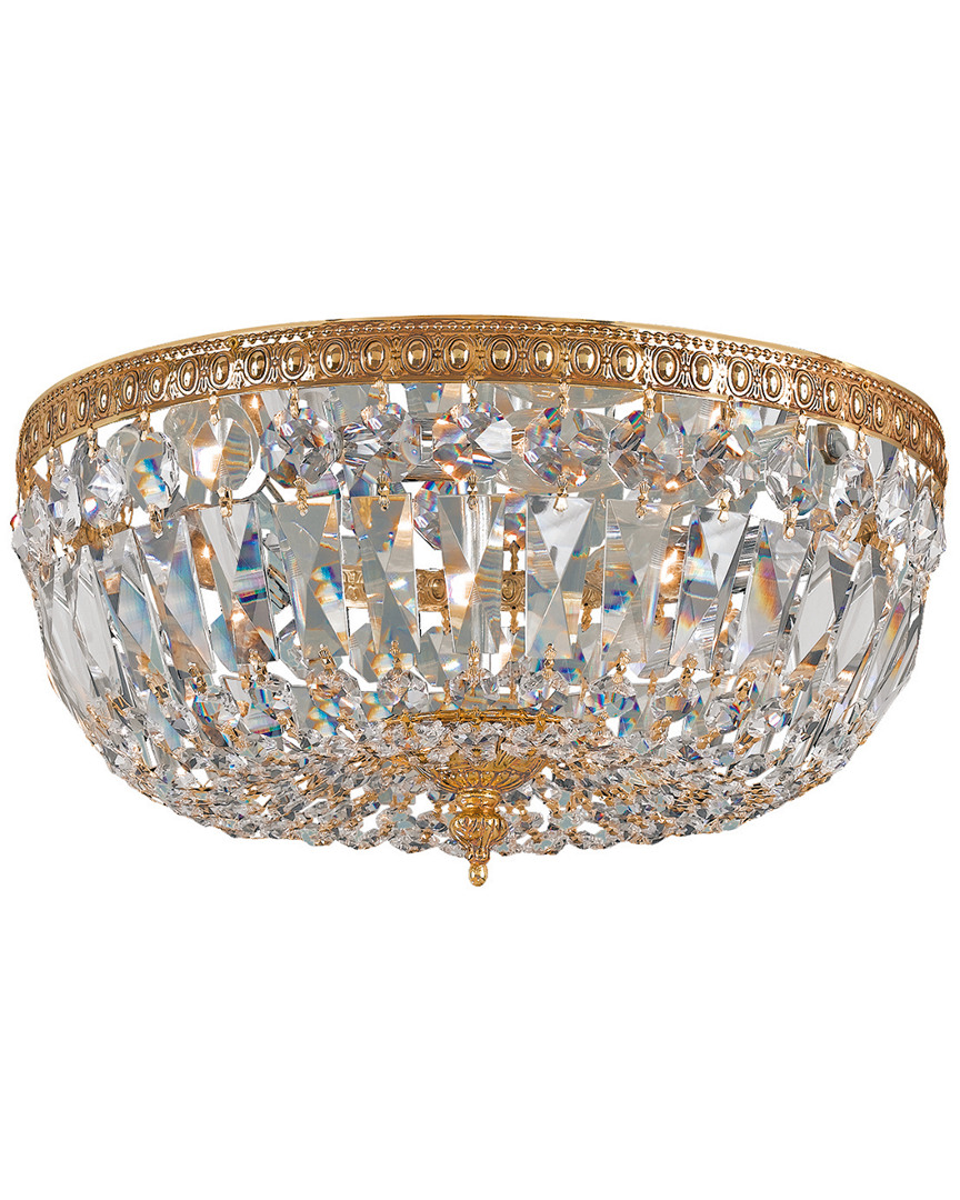 Crystorama 3-light Flush Mount Hand Cut Crystal
