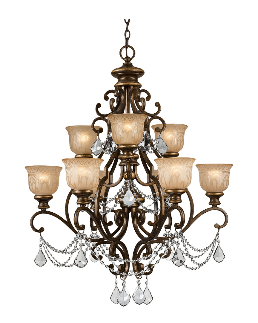Crystorama 9-light Norwalk Chandelier Swarovski Spectra Crystal