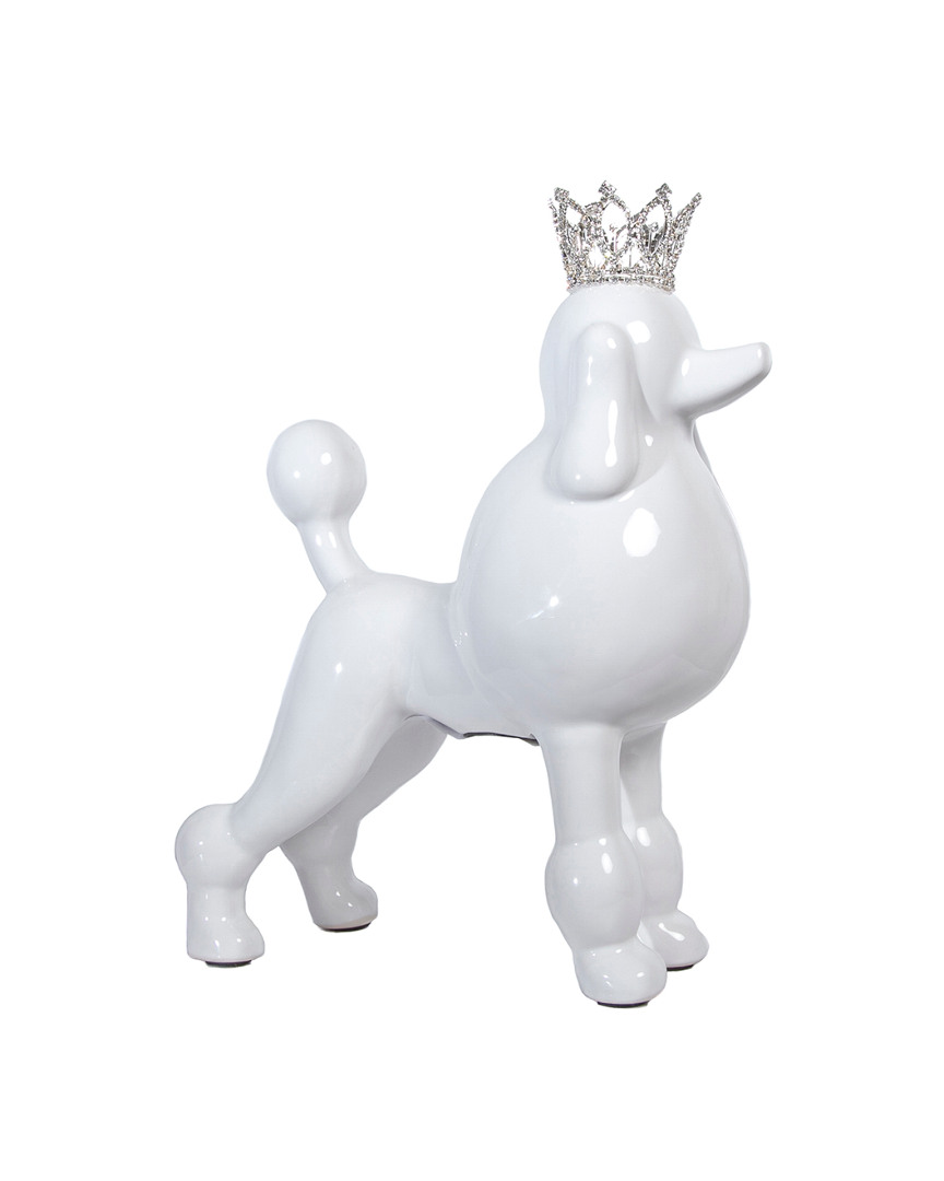 Interior Illusions Plus White Poodle Bank