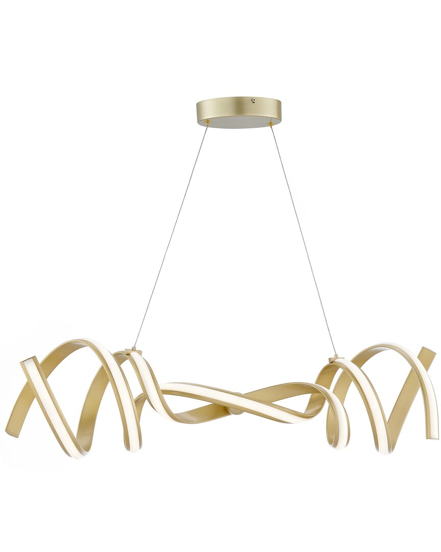 Shop Finesse Decor Munich Led Horizontal Chandelier In Gold