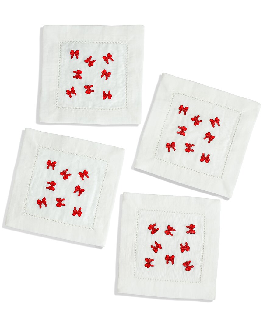 TIRAMISU TIRAMISU SET OF 4 DAPPER BOW TIE BLISS COCKTAIL NAPKINS