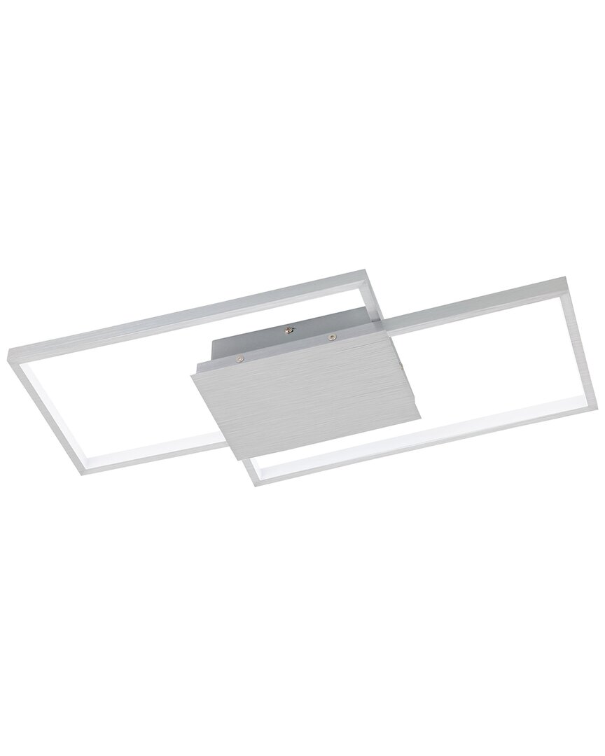 Eglo Millanius Integrated Led Ceiling / Wall Light With Brushed Aluminum Finish & White Acrylic Diff